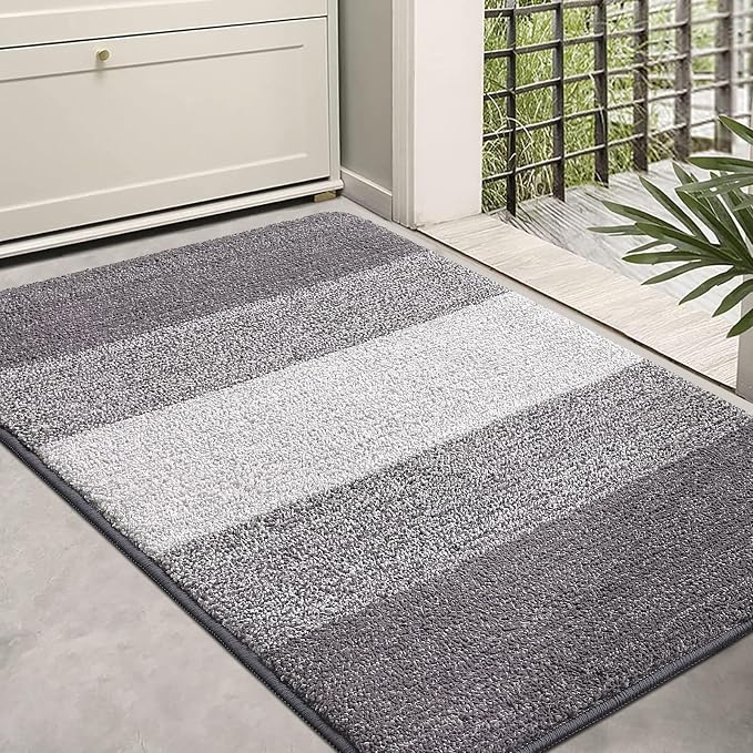 Kitinjoy Indoor Outdoor Door Mat, 36x24 Non-Slip Absorbent Dirt Trapper by Kitinjoy