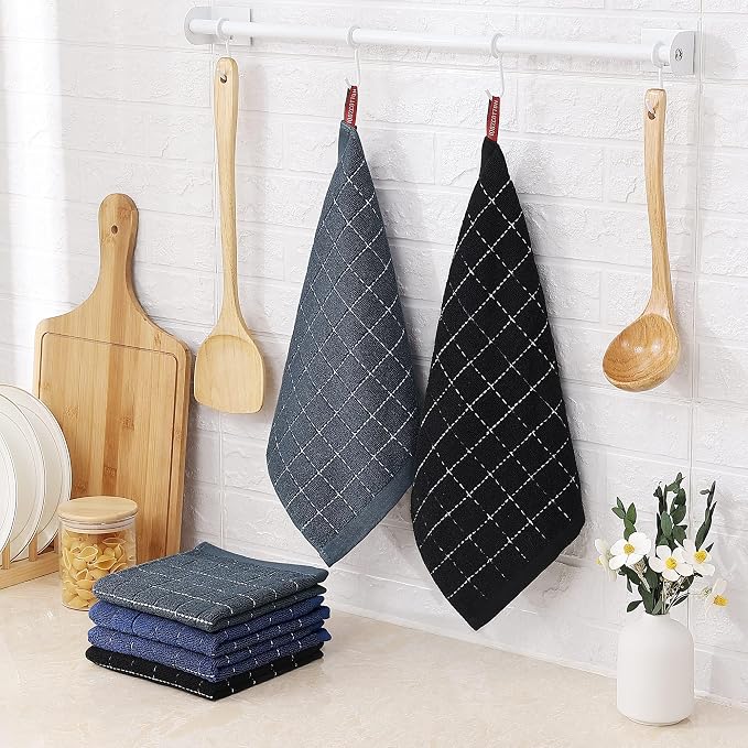 Homaxy 100% Cotton Terry Kitchen Dish Cloths, Ultra Soft and Absorbent Dish - Image 6