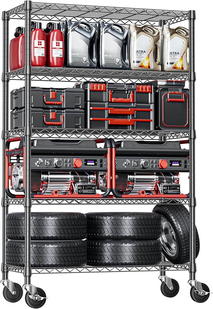 IZEUK 5-Tier Adjustable Heavy Duty Steel Wire Shelving Unit by IZEUK
