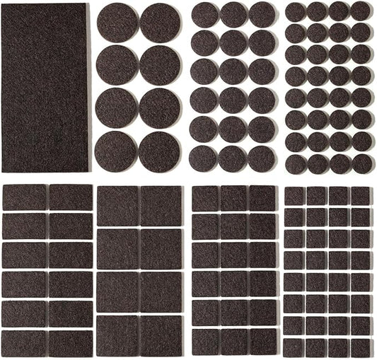 Felt Furniture Pads for Hardwood Floors 129 Piece, Furnigear Anti Scratches by Furnigear