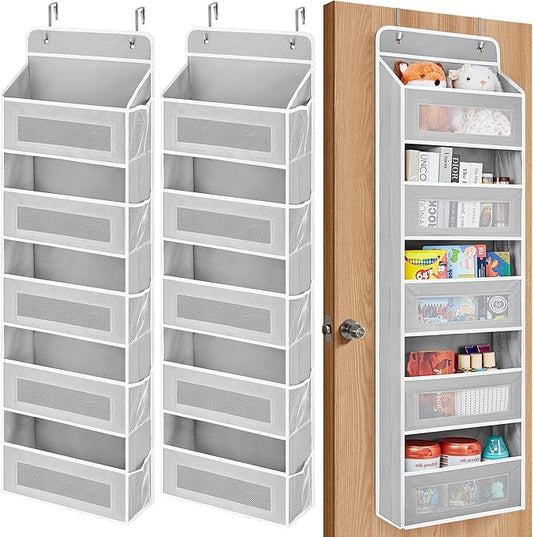JARLINK 2 Pack Over The Door Organizer, 5 Shelf Door Hanging Organizer by JARLINK