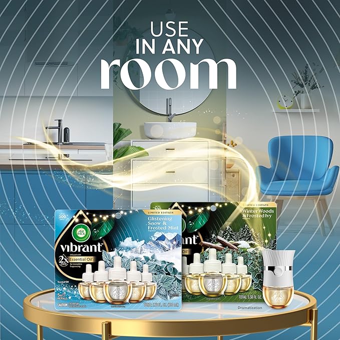 Air Wick Plug In Advanced Scented Oil, Glistening Snow + Frosted Mint, Air - Image 5