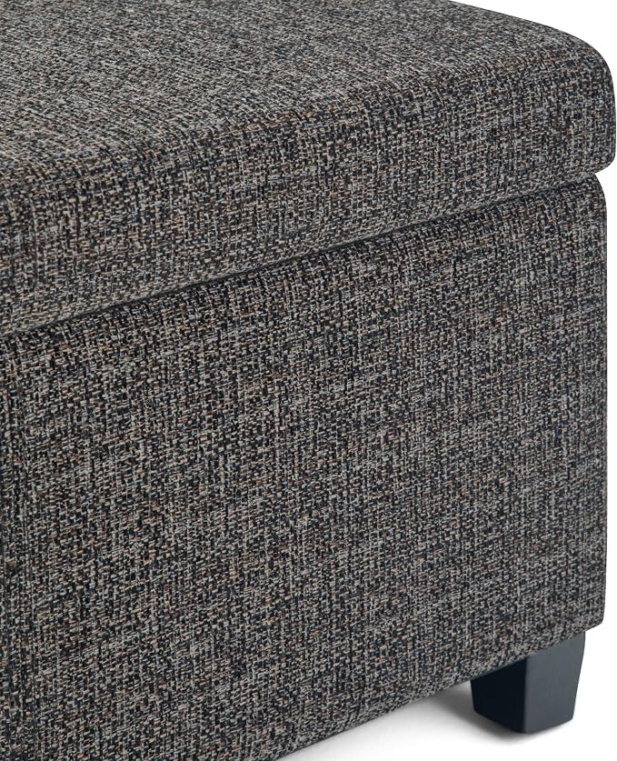 SIMPLIHOME Avalon 48 inch Wide Contemporary Rectangle Storage Ottoman Bench in - Image 9