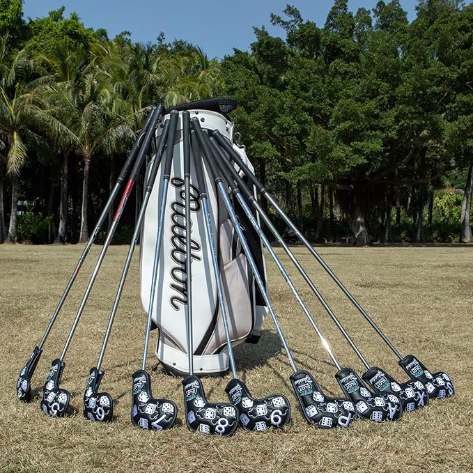 Golf Iron Covers Lucky 777 Golf Iron Headcover 10pcs Synthetic Leather Golf - Image 6