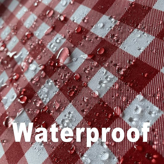 Waterproof Checkered Tablecloth Fabric - Image 2