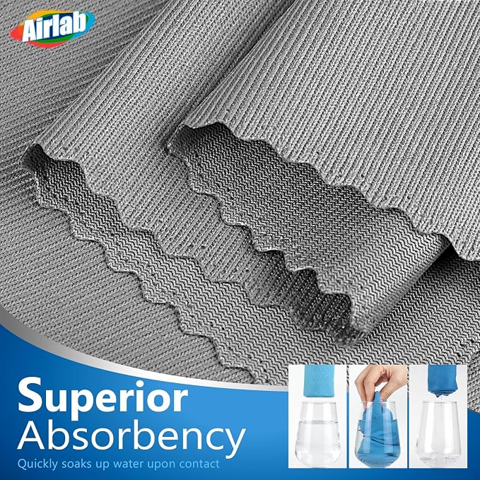 Microfiber Cleaning Cloth Glass Window Stainless Steel Mirror Polishling Rags - Image 6