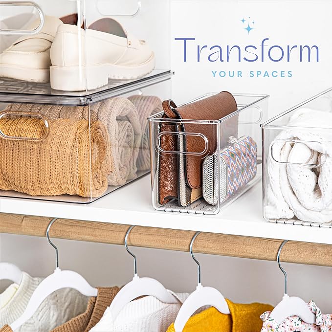 Plastic Food Storage 4 Pack Clear Container Bin - Image 5