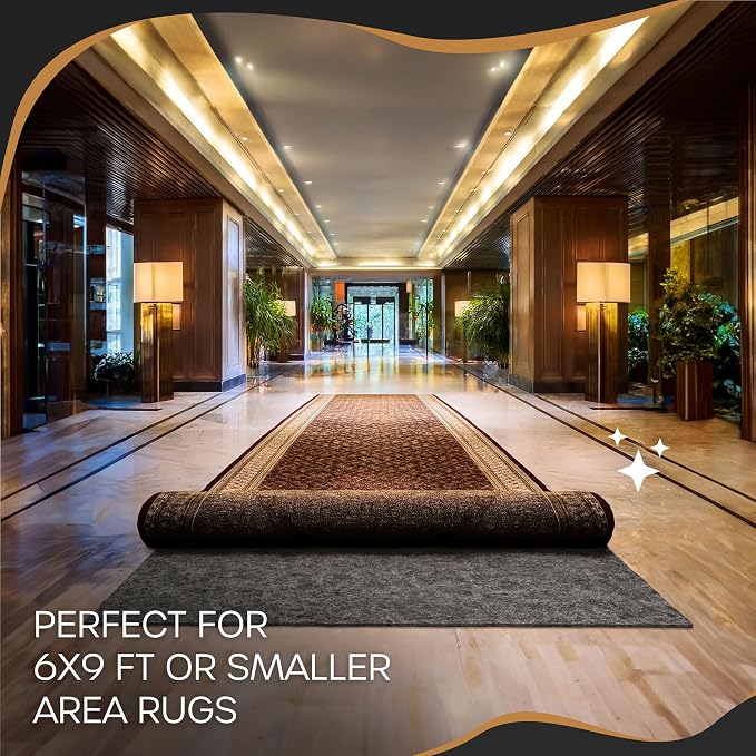Nevlers 6x9 Rug Pad Non Slip – 1/4" Thick Felt TPO Dual-Layer Grip Mat | Anti - Image 9