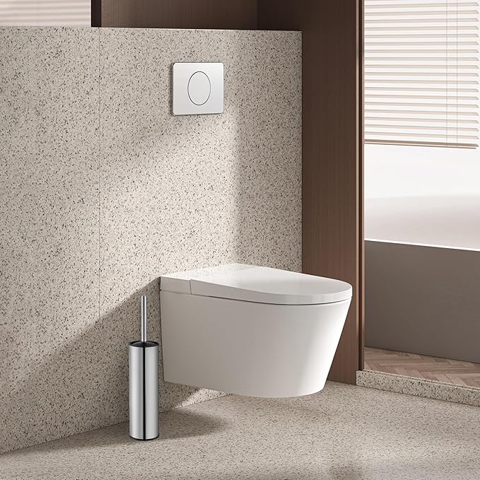BGL Chrome Toilet Brush and Holder, Stainless Steel Toilet Brushes - Image 8
