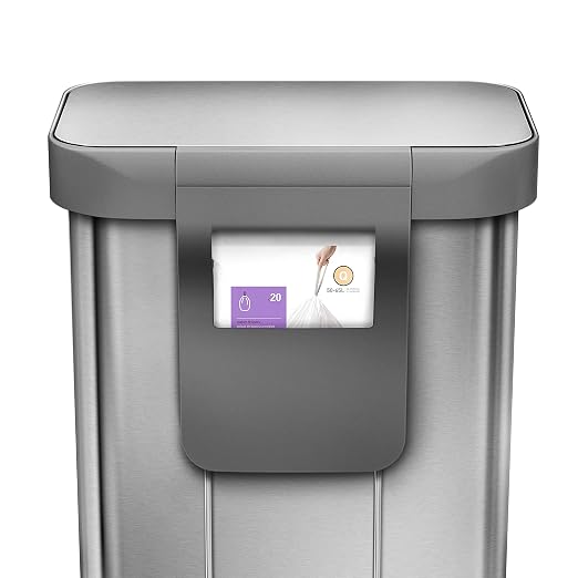 simplehuman 55 Liter / 14.5 Gallon Rectangular Hands-Free Kitchen Step Trash Can - Image 8