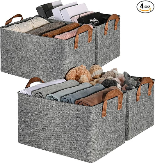 GRANNY SAYS Closet Storage Baskets, Collapsible Fabric Storage Bins by GRANNYSAYS