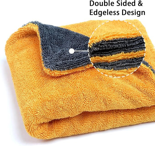 Greenfound Microfiber Towel for Cars, 1000GSM Car Drying Towel, Double Twist - Image 2