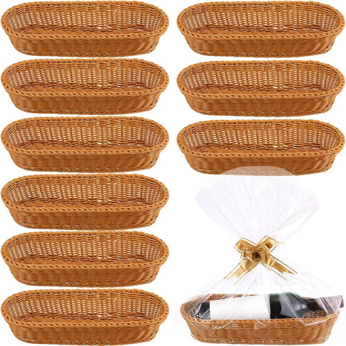 wicker bread baskets for serving 14 x 5.7, main product view