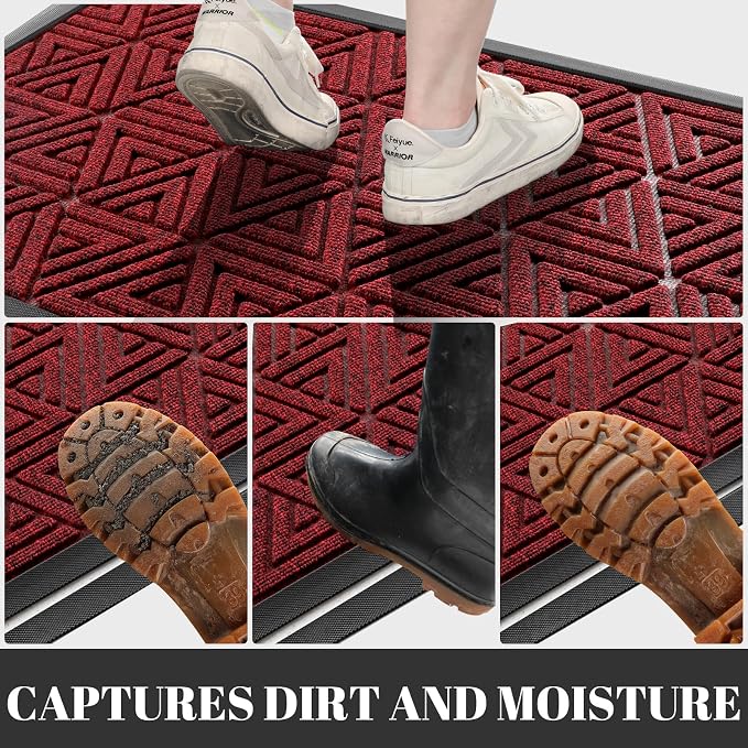 Yimobra Large Door Mat 36x24, All-Weather Waterproof Non-Slip Welcome Matt - Image 5