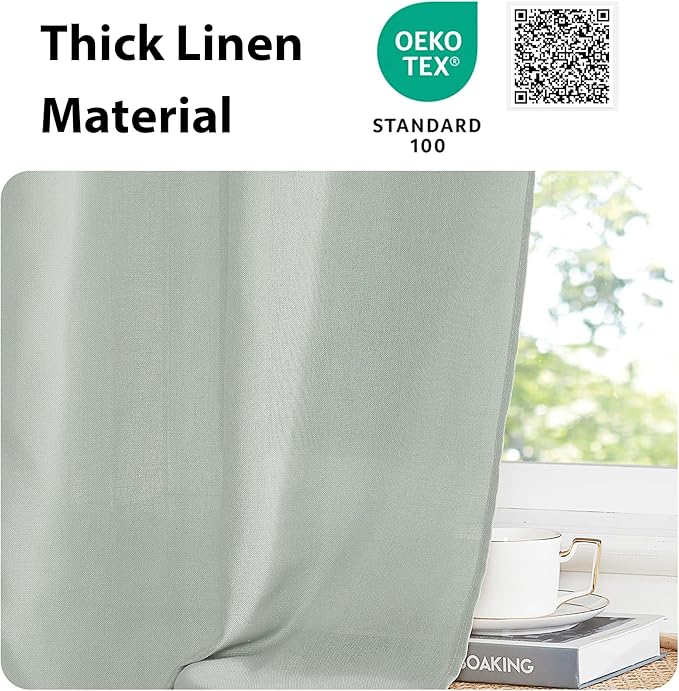 NICETOWN Sage Green Door Curtains - Image 5