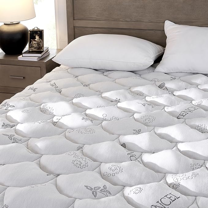 Softhour Padded Topper California King Size 40% Tencel Blend Rayon from Bamboo by SoftHour