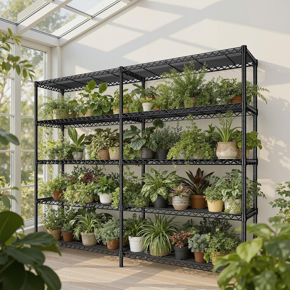 REIBII 73"W 5-Tier Heavy Duty Wire Shelving Unit 1650 LBS,Garage Commercial