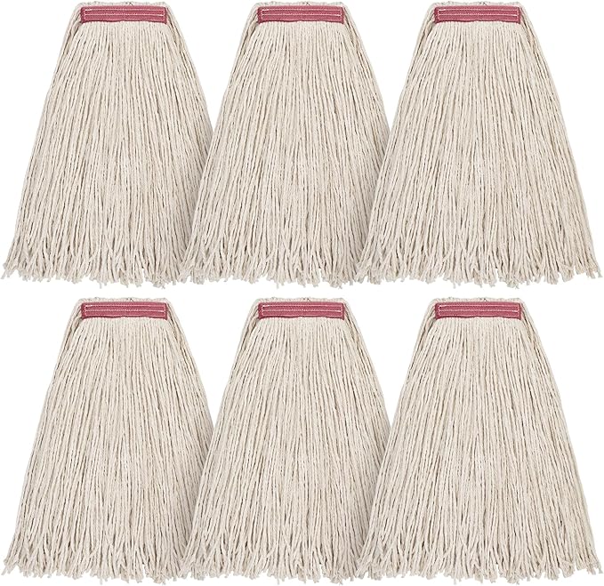 Matthew Cleaning 20oz 6Pack Cotton Floor Mop, Cotton Looped-Open String Heavy by MATTHEWCLEANINGPRODUCTS