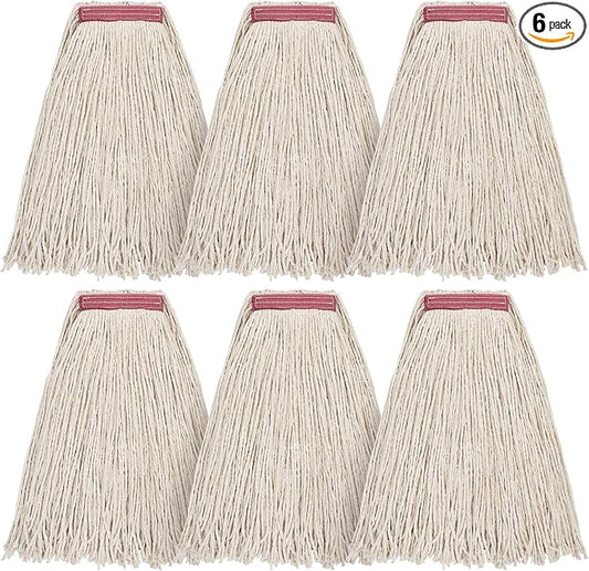 Matthew Cleaning 16oz 6Pack Cotton Floor Mop, Cotton Looped-Open String Heavy by MATTHEWCLEANINGPRODUCTS