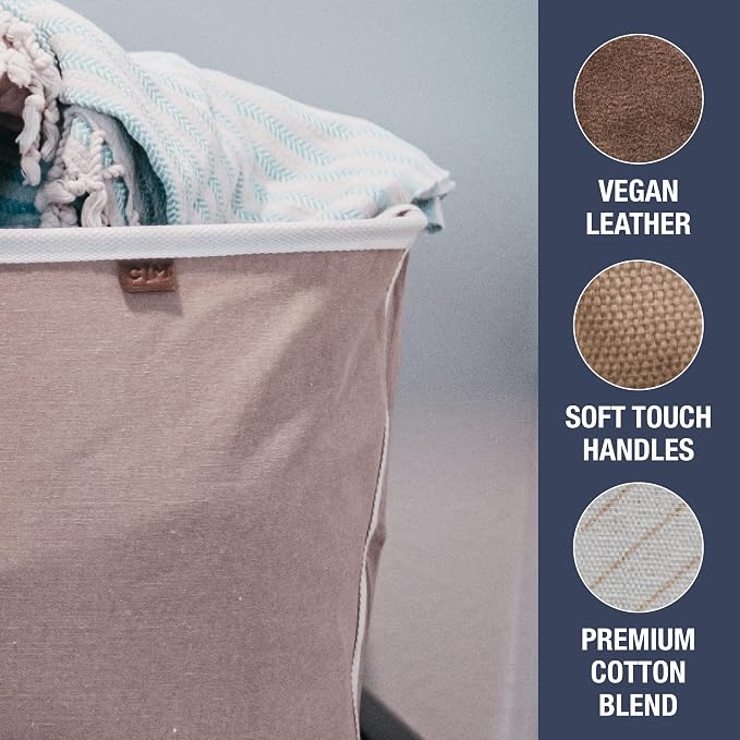 CleverMade Collapsible Laundry Basket Hamper - Image 4