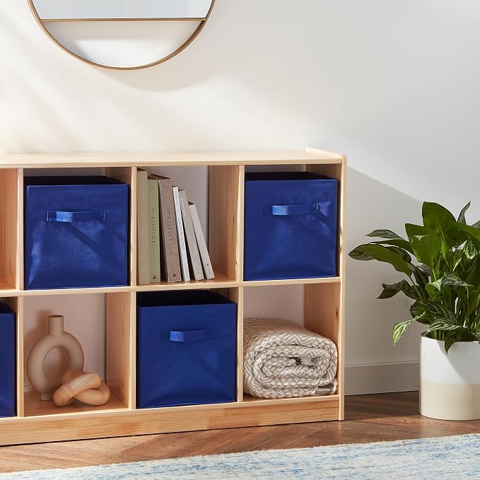 Amazon Basics Cube Organizer Storage Bins Handles, Collapsible Fabric - Image 6