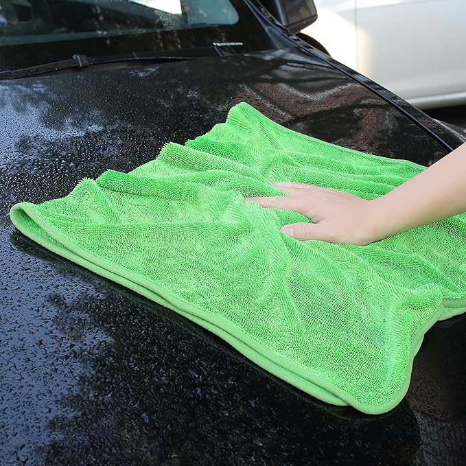 JOYMOOP Microfiber Towels for Cars, 3 Pack 35.4" x 23.6" Car Drying Towel - Image 2