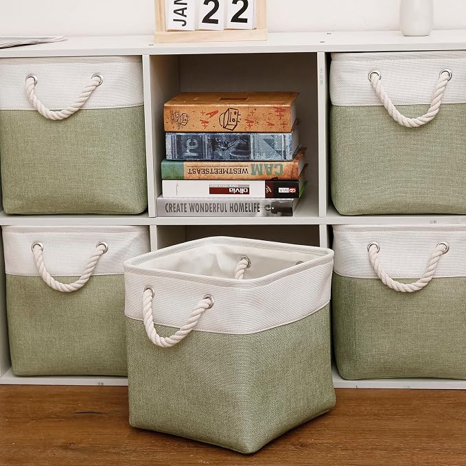 Cube Storage Bins, Collapsible Fabric Storage Cubes Bins, 11 Inch Cube Storage - Image 5