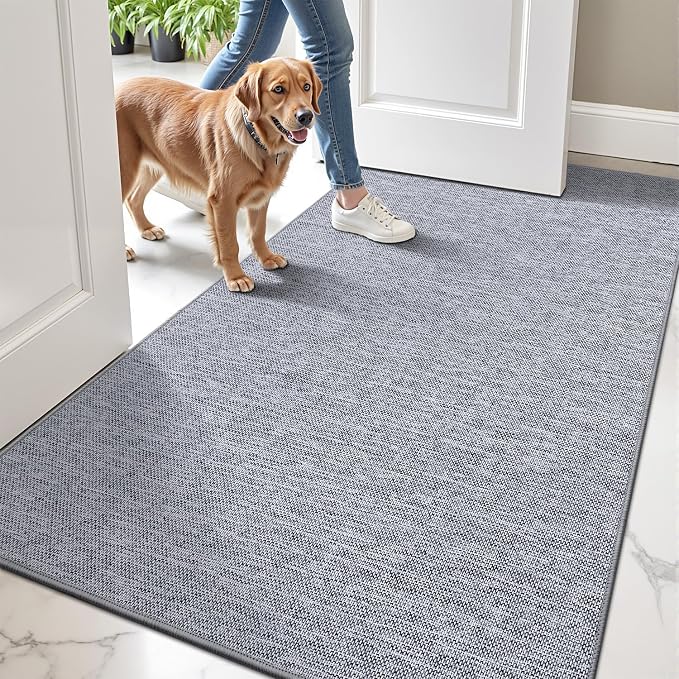 LUMI Ultra Thin Door Mat for Entryway, Easy Clean Welcome Entrance Mat for by LUMI