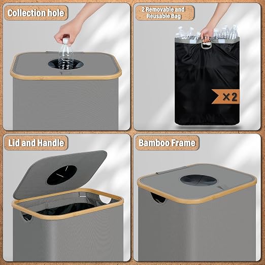 efluky Recycle Bin 26 Gallon, 100L Recycle Bin - Image 4