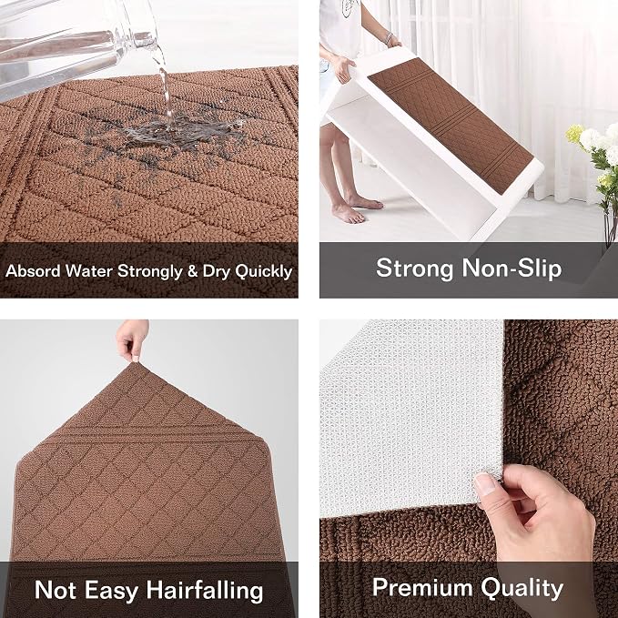 REFETONE Indoor Doormat, Front Back Door Mat 24"x36" Rubber Backing Non Slip - Image 4