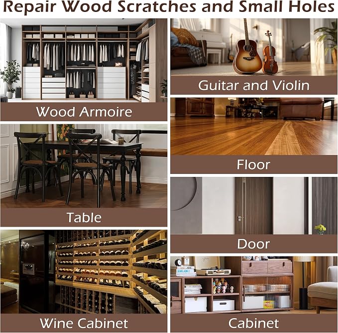 Wood Furniture Repair Kit: 12-Color Filler and 8-Color Markers - Image 5