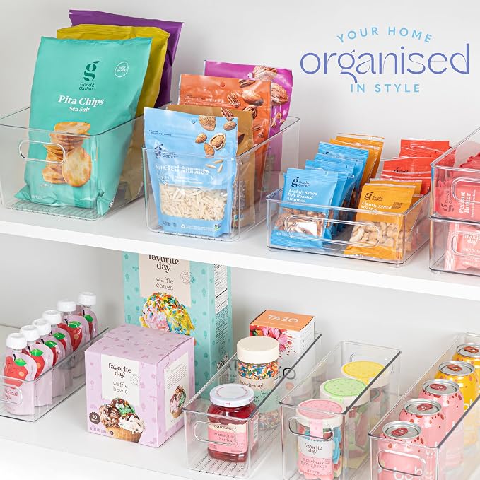 Plastic Food Storage 4 Pack Clear Container Bin - Image 8