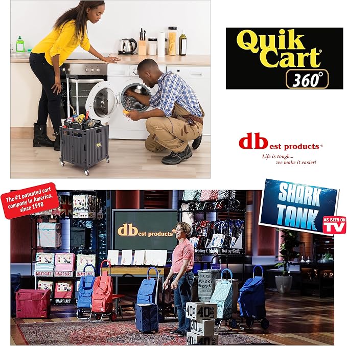 dbest products Quik Cart 360 Four Wheeled Rolling Crate Teacher Utility - Image 5
