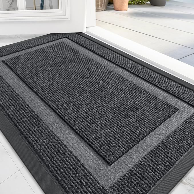 OLANLY Front Door Mat Indoor Outdoor Entrance, Waterproof All-Season, by OLANLY