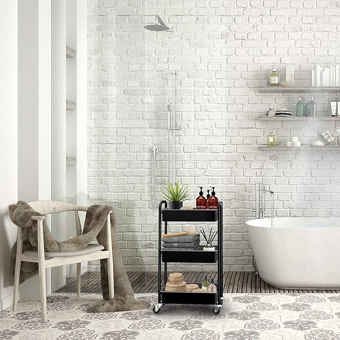 CAXXA 3-Tier Rolling Metal Storage Organizer - Image 4