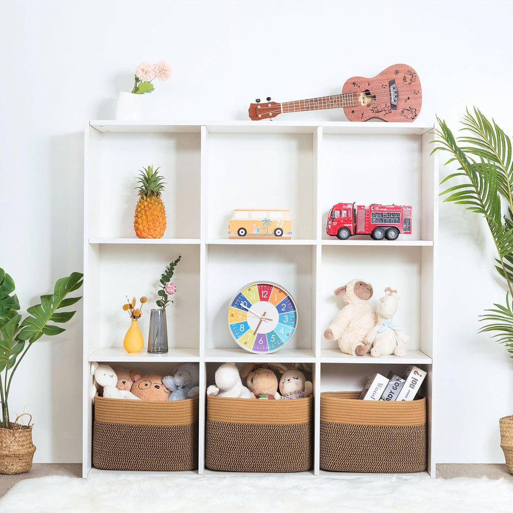 MINTWOOD Design 3-Pack Storage Baskets for Shelves, Decorative Baskets for Or...