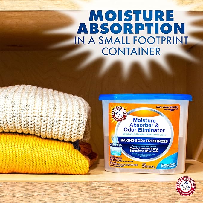 Arm & Hammer Clean Burst Moisture Absorber and Odor Eliminator Tubs, 14 oz - Image 5