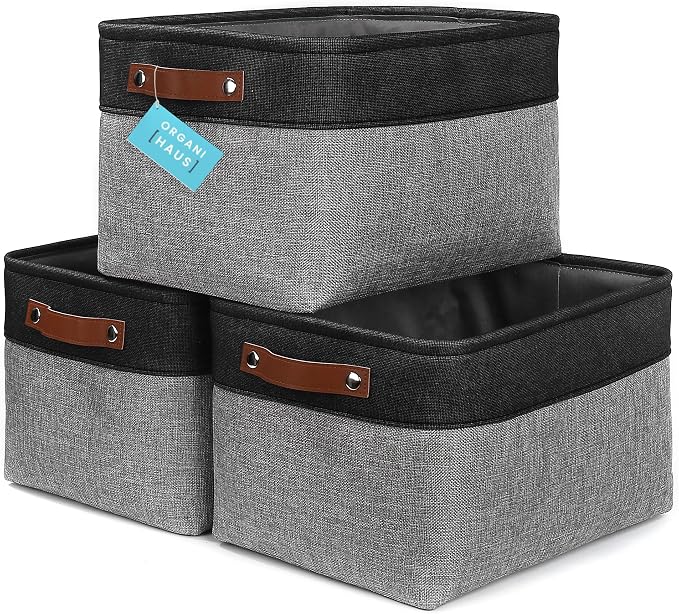 OrganiHaus Large Fabric Storage Baskets by OrganiHaus