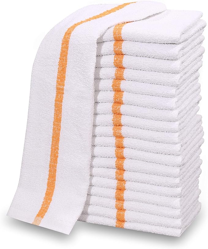 New Cotton Blend White Restaurant Bar Mops Kitchen Towels by GOLDTEXTILES