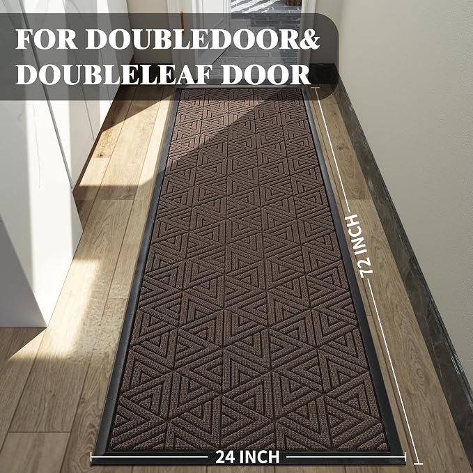 Yimobra Front Door Mat Outside Entrance 72 x 24, Waterproof and Washable - Image 2