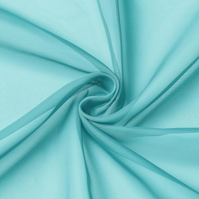 Chyhomenyc Turquoise Sheer Curtains 78 Inches Long 2 Panels Set - Image 7