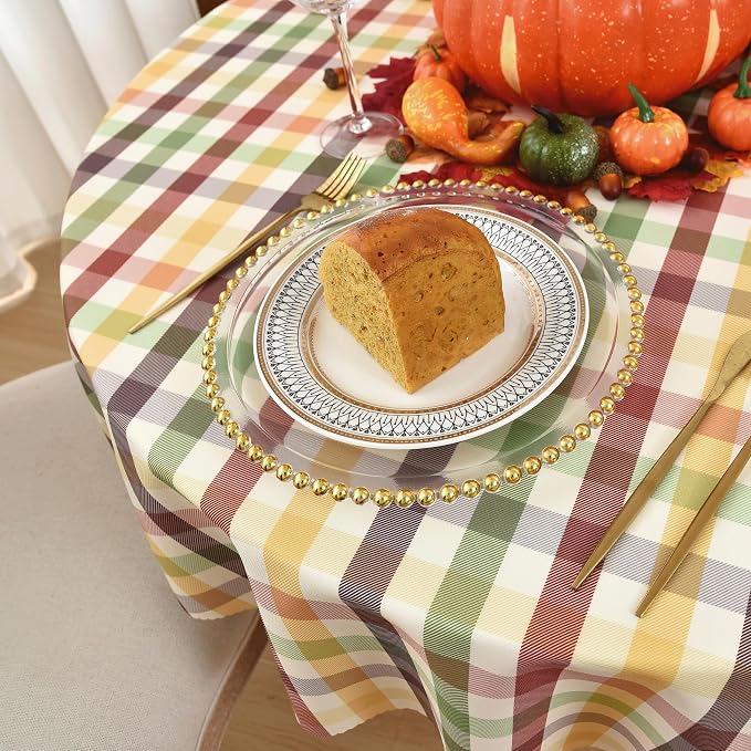 Waterproof Plaid Tablecloth Fabric - Image 7