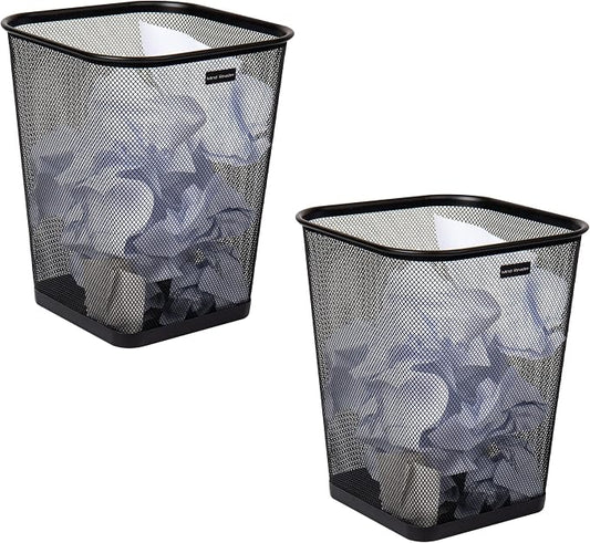 Mind Reader Mesh Trash Can, Waste Paper Basket, Metal Mesh, 9.75"L x 9.75"W x by MindReader