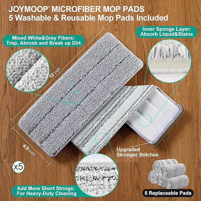 JOYMOOP Mop and Bucket with Wringer Set, Wet Dry Mops - Image 5