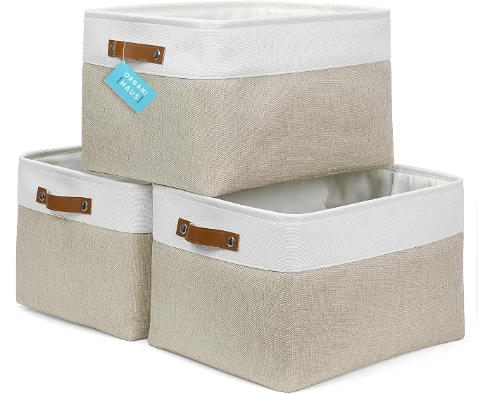 OrganiHaus Extra Large Fabric Storage Bins by OrganiHaus