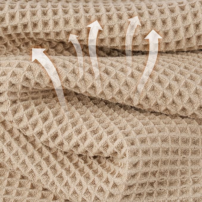 Microfiber Waffle Face Towels, 2 Pieces, Fast Drying, Lint Free - Image 2