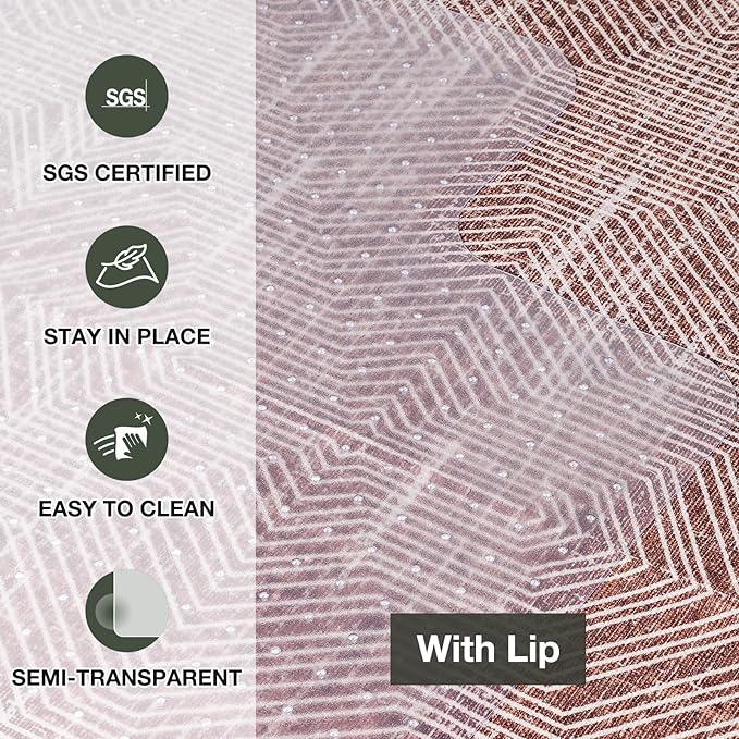 Chair Mat for Carpet, Beveled Edge Vinyl Mat - Image 8