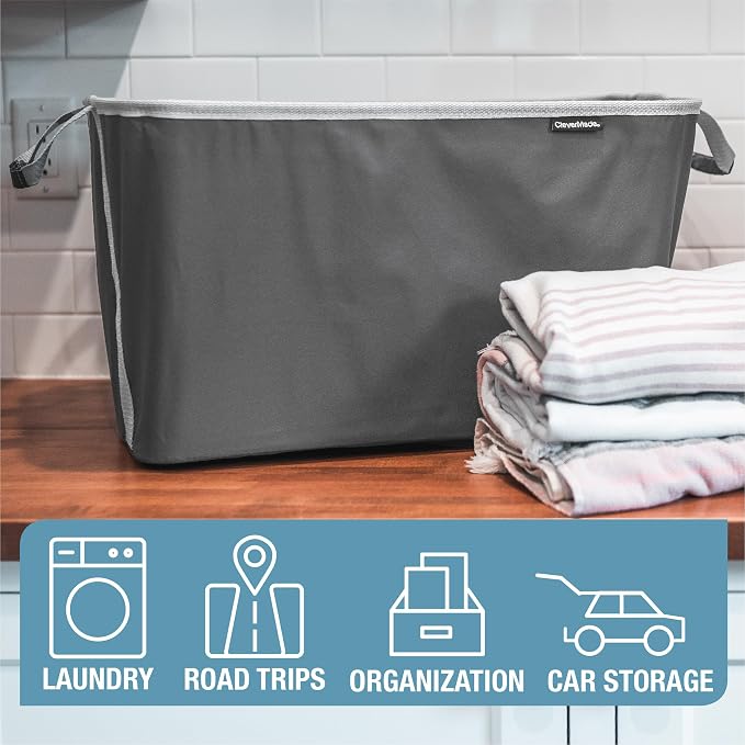 CleverMade Collapsible Laundry Basket Hamper - Image 3