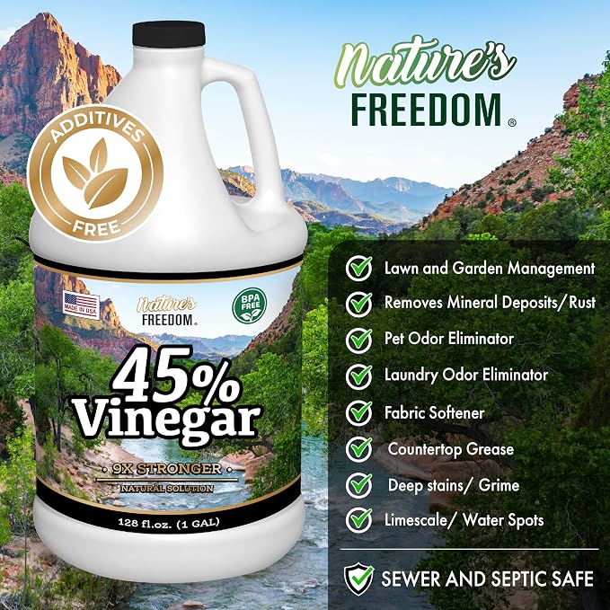 Nature's Freedom 45% Concentrated Vinegar, 1 Gallon - Image 5