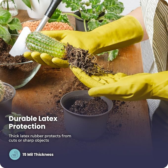 FMP Brands 3/6/12/60 Pairs Cleaning Gloves, Waterproof Rubber Gloves - Image 4